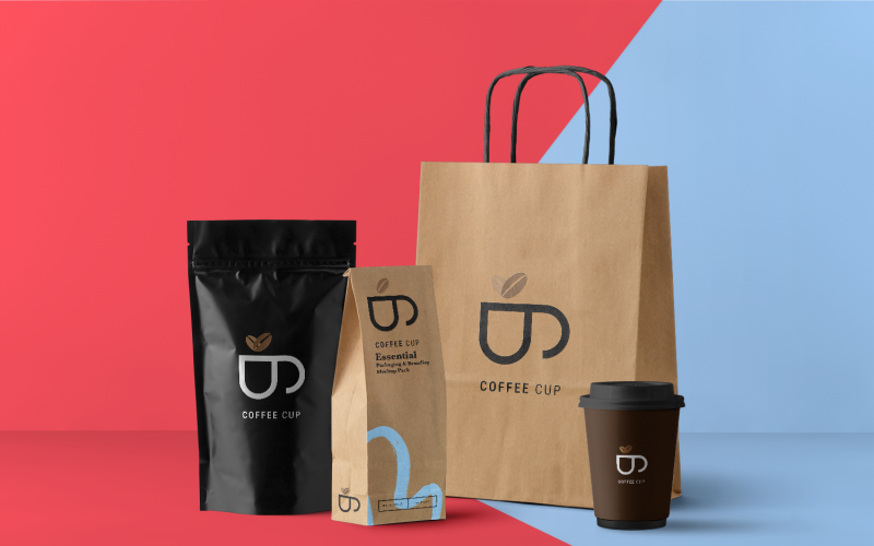 B Coffee Exlusive Product Logo template