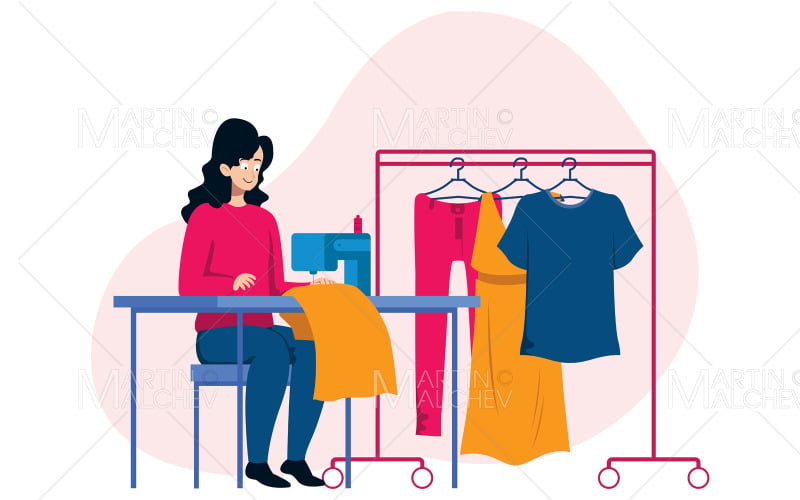 Handgemaakte doeken vectorillustratie maken