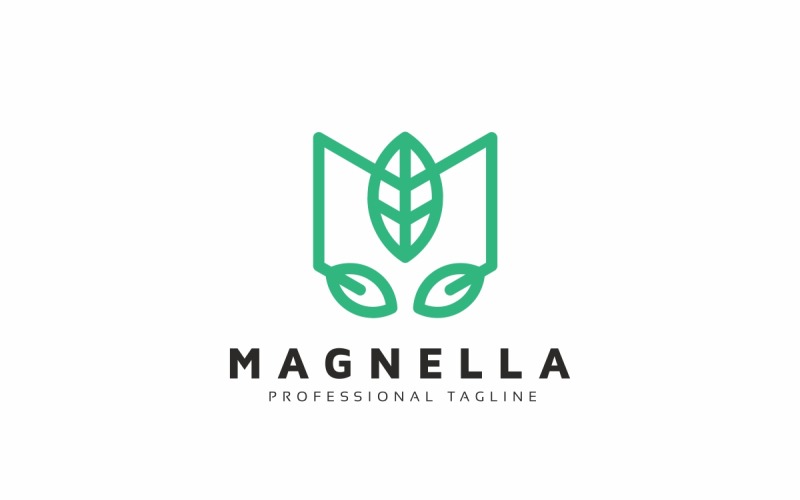 M harfi Logo şablonu bırakır