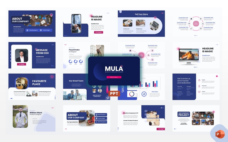 Mula - Modèle PowerPoint d'affaires