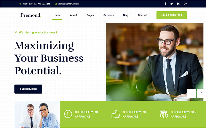 Premond - Modèle HTML de conseil aux entreprises