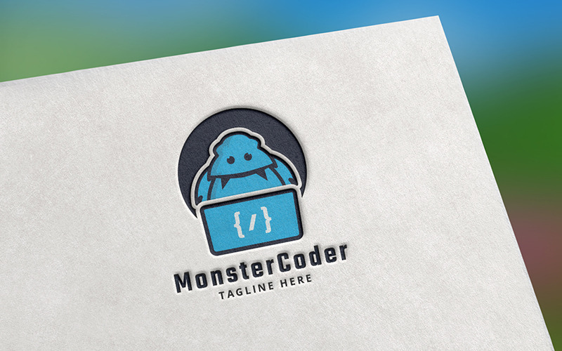 Profesionální logo Monster Coder Logo - TemplateMonster