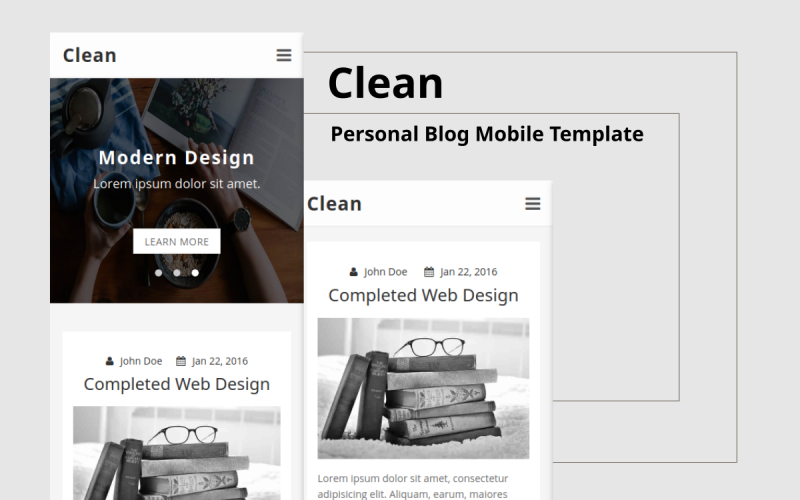 Pulito - Modello di sito web mobile per blog personale