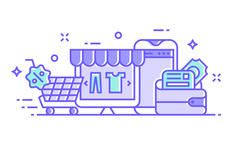Online Shopping and Ecommerce Illustration