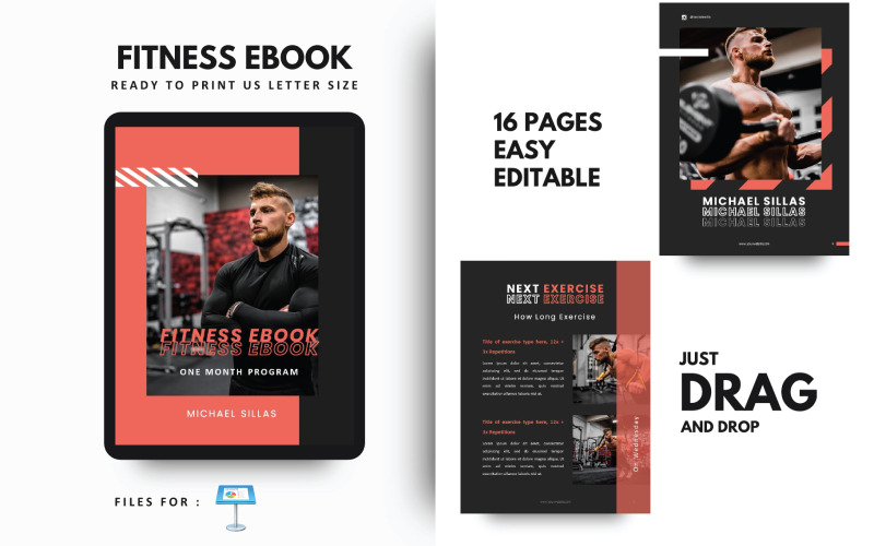 Fitness Trainer Keynote-sjabloonpresentatie