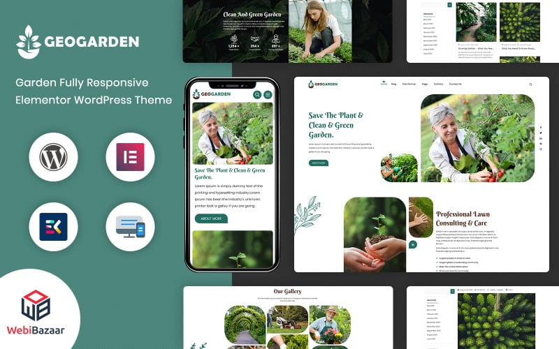 GeoGarden - тема садівництва та озеленення WordPress Elementor