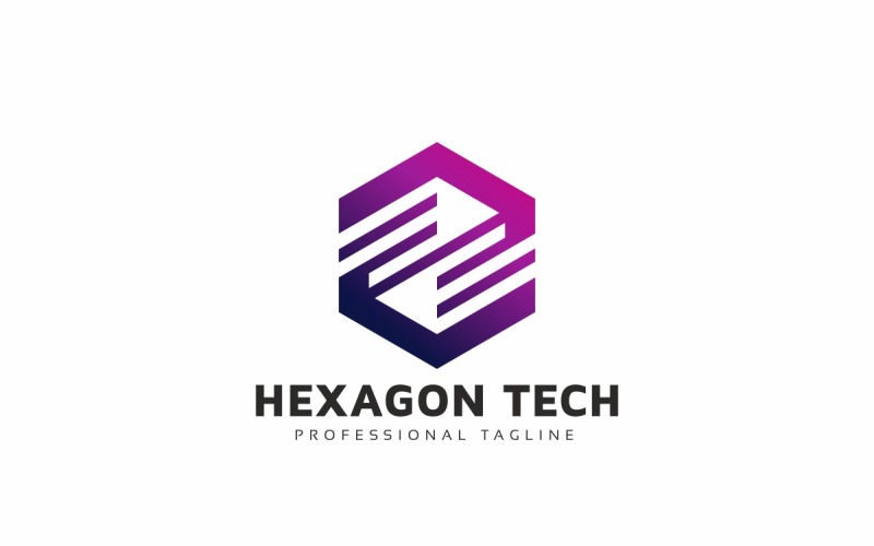 Hexagon Technology Box Logo Template