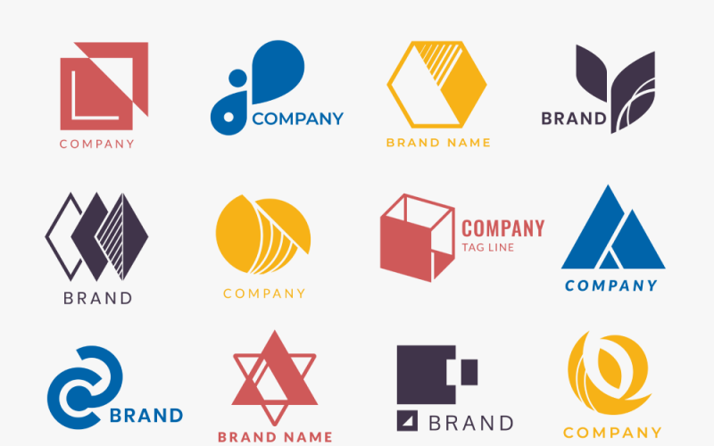 12 klaar om te bewerken - Logo's bedrijfslogo ontwerpen sjabloon