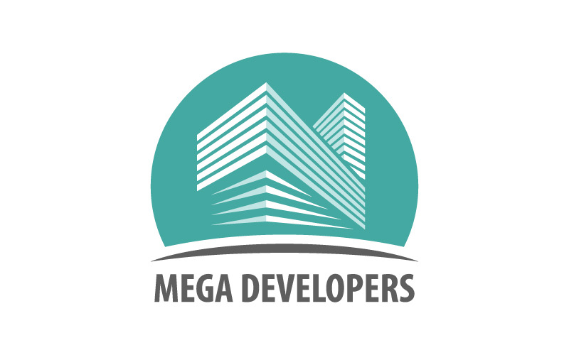 Modelo de logotipo de Mega Developers