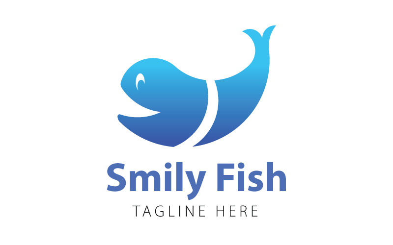 Smiley Fish - Modèle de logo de poisson