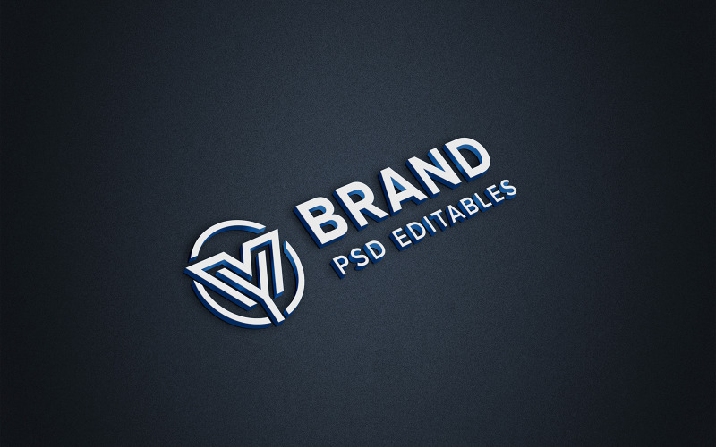 3D білий логотип макет дизайну