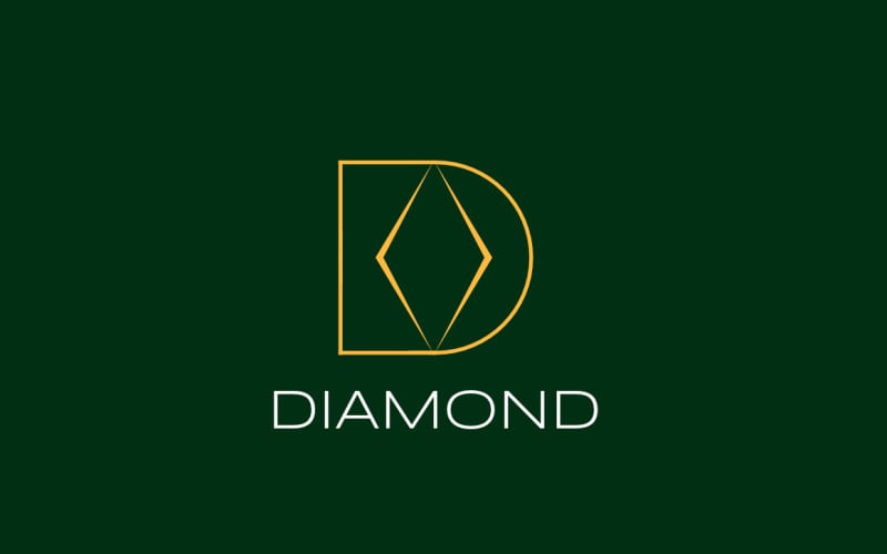 D Diamond Logo - Elegant Template