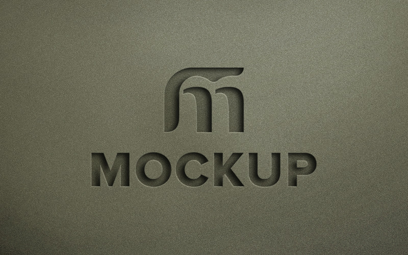 Debossed Effect Logo Ürün Mockup'ı