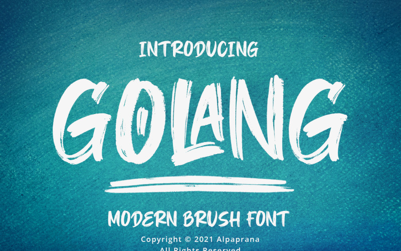 Golang - Modern Brush Fonts