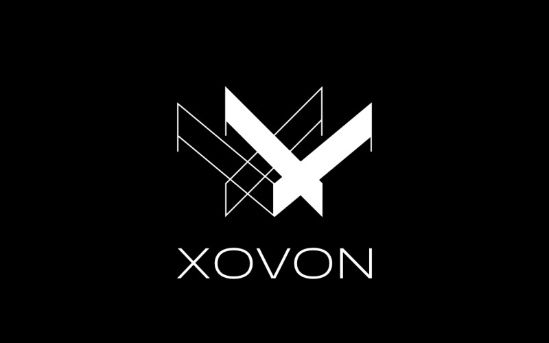 Letter XV Logo - Bold Line
