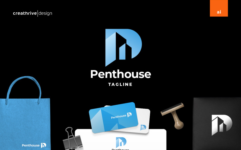 Penthouse Kalın Logo Şablonu