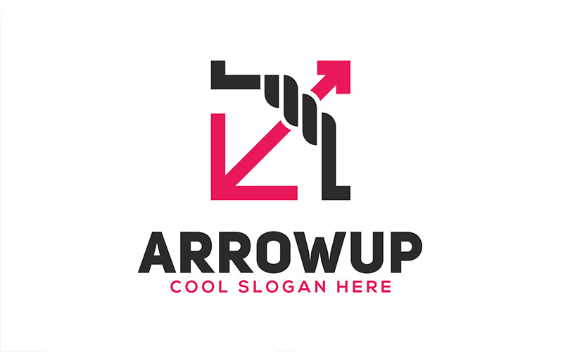 Шаблон геометрического логотипа Arrowup