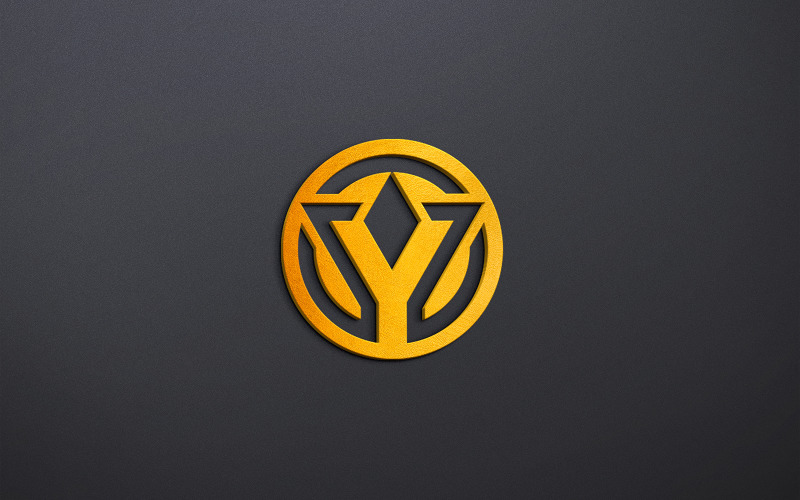 Siyah Duvara 3d Altın Logo Mockup Tasarımı Ürün Mockup'ı