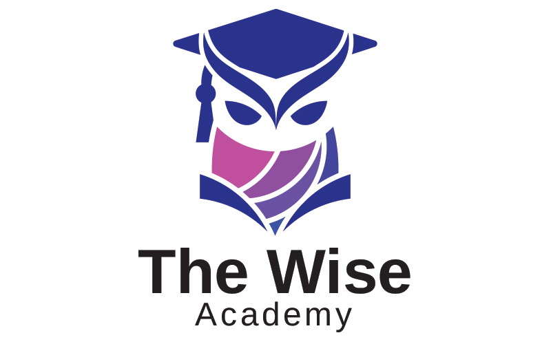 The Wise Academy Academic Logo template TemplateMonster