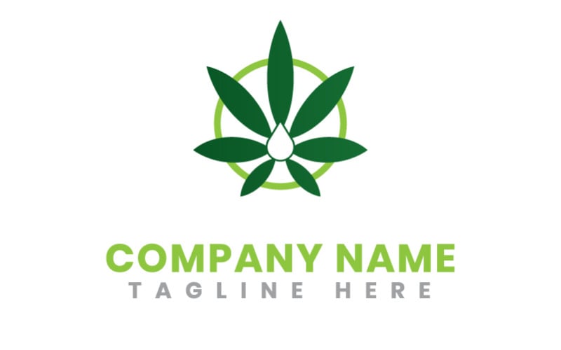 Canna叶芽业务徽标模板