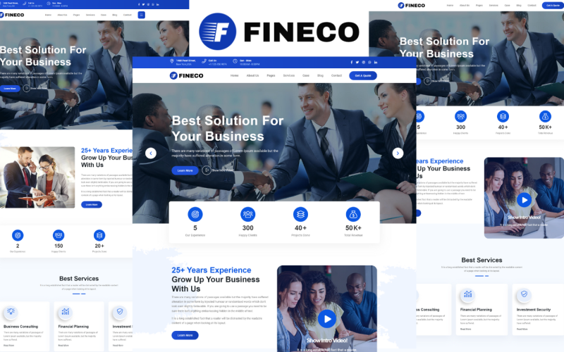 Fineco - modelo HTML5 de finanças e consultoria