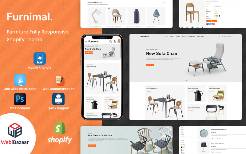 Furnimal - Shopify-sjabloon voor multifunctioneel meubilair en interieur