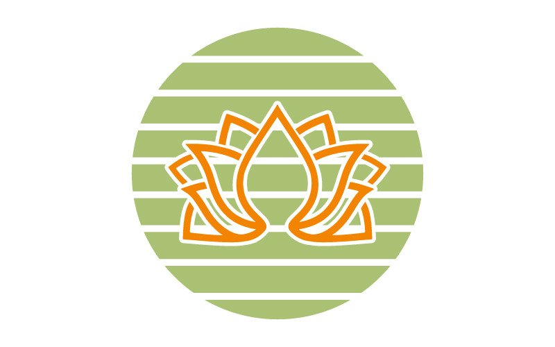 Modèle de logo de méditation Lotus