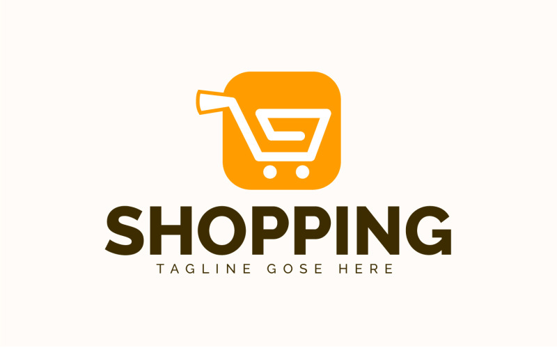 Modello di Logo dello shopping piatto moderno