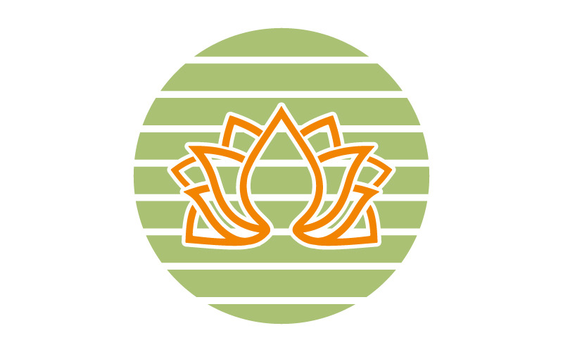 Modello di logo di meditazione di loto
