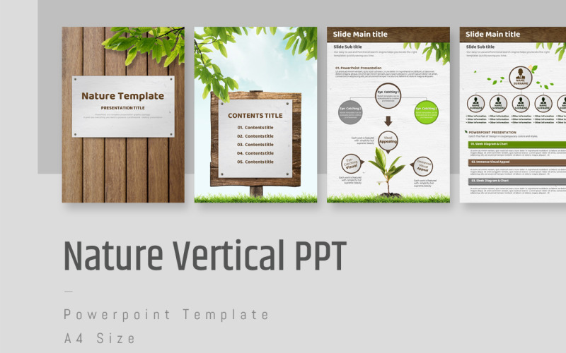 Plantilla de PowerPoint - naturaleza vertical