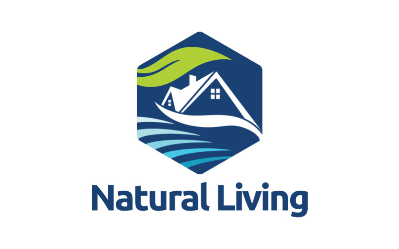 Шаблон логотипа Natural Living