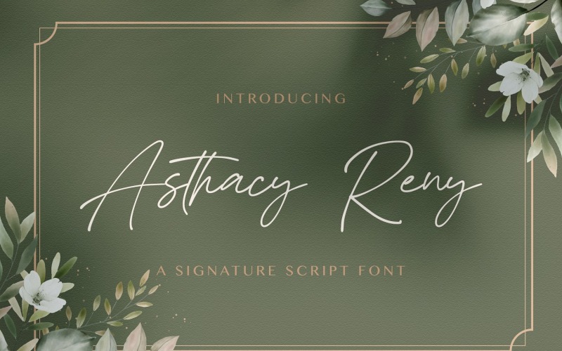 Asthacy Reny - Handskrivet typsnitt