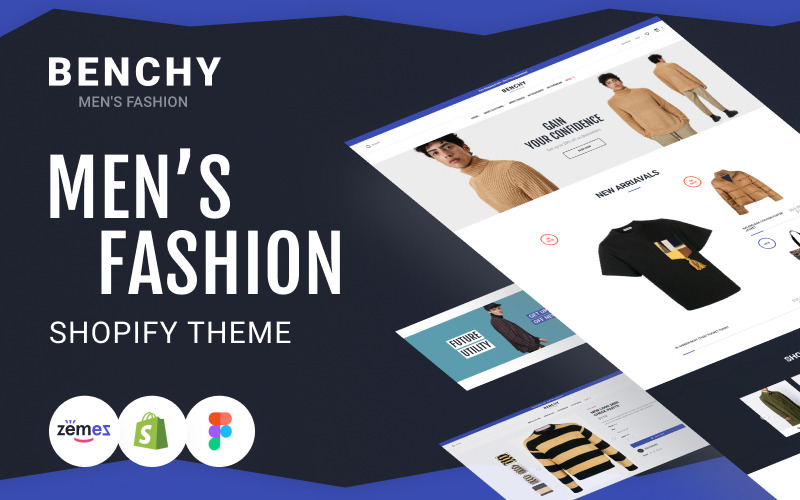 Benchy - motyw Shopify Store mody męskiej