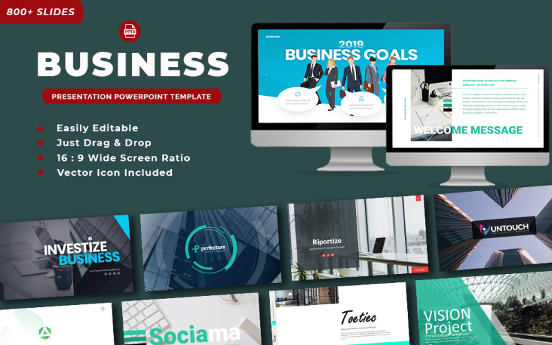 Business Pack Presentation PowerPoint sunum şablonları