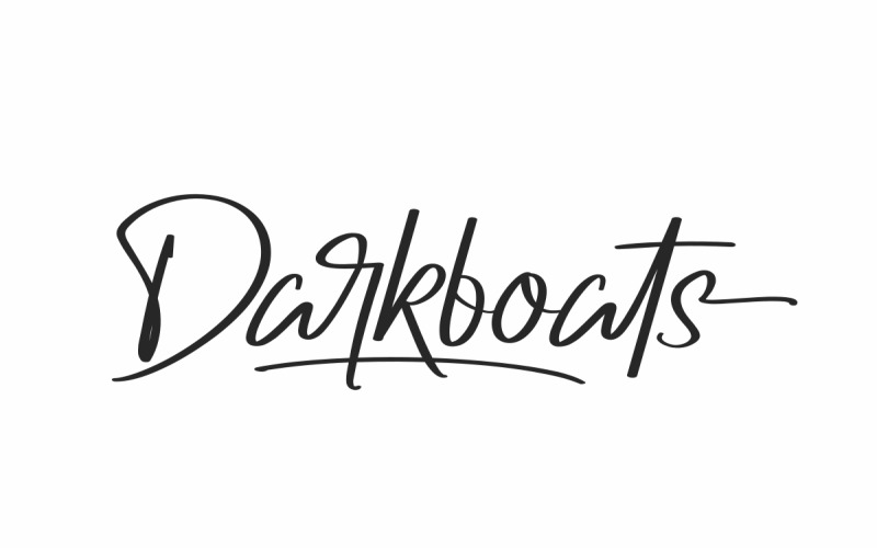 Darkboats Signature Handschrift Schriftart