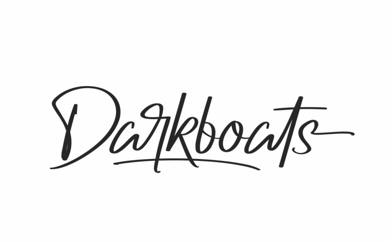 Darkboats Signature Handwriting Font