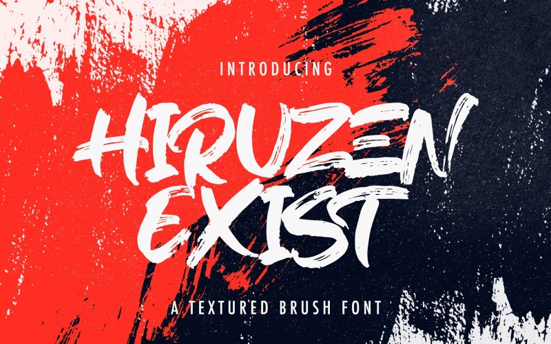 Hiruzen Exists - Текстурированный шрифт кисти