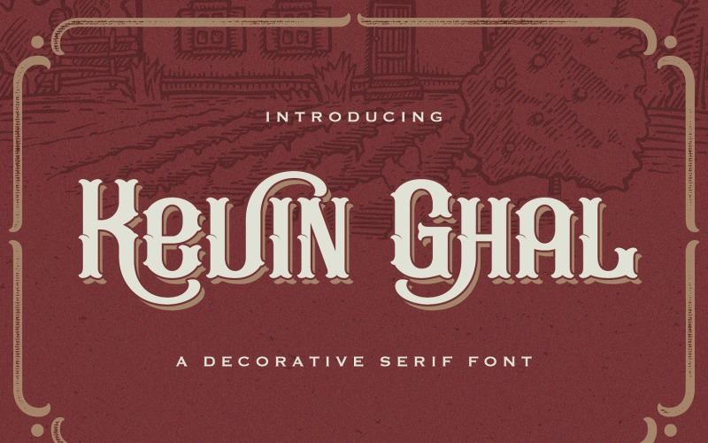 Kevin Ghal - Victoriaans decoratief lettertype