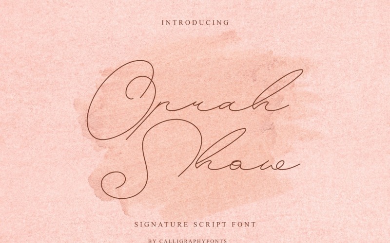 Oprah Show Handschrift Skript Schriftart