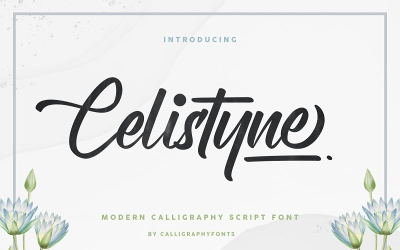 Современный каллиграфический шрифт Celistyne