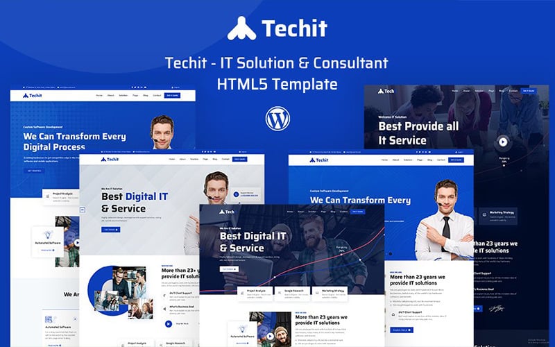 Techit - ІТ-рішення та консультант HTML5 Шаблон веб-сайту