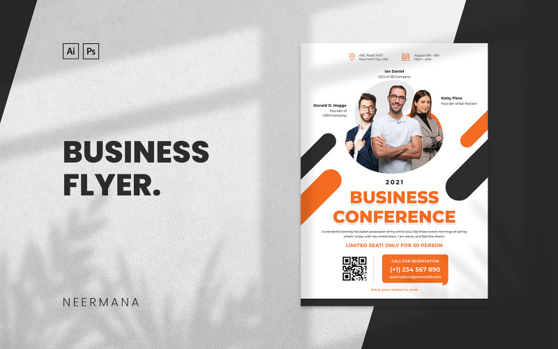 Modèle d'identité d'entreprise Flyer Business Conference
