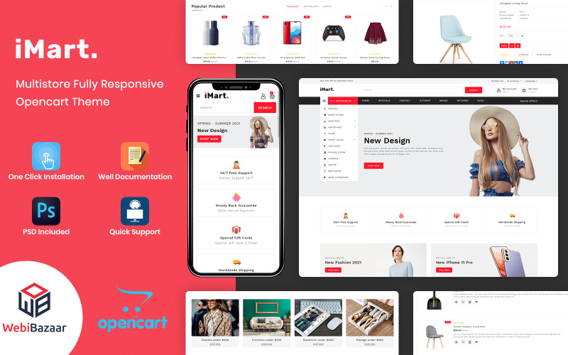Imart - Multifunktionell e-handel Opencart Theme