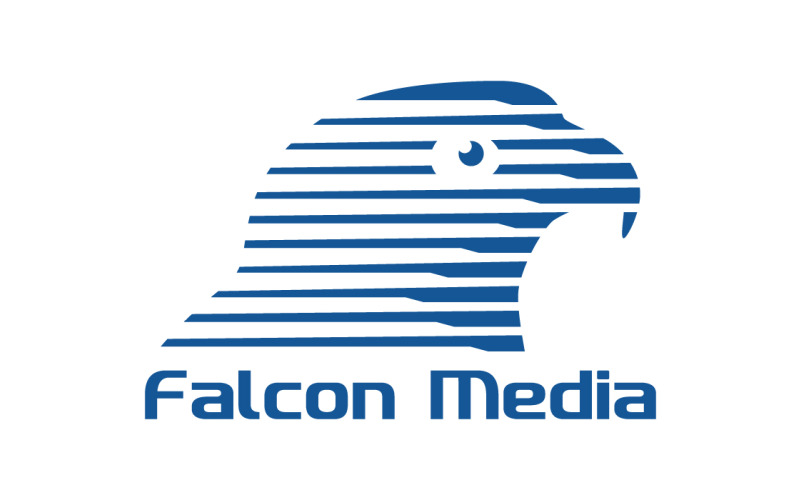 Modelo de logotipo da Falcon Media
