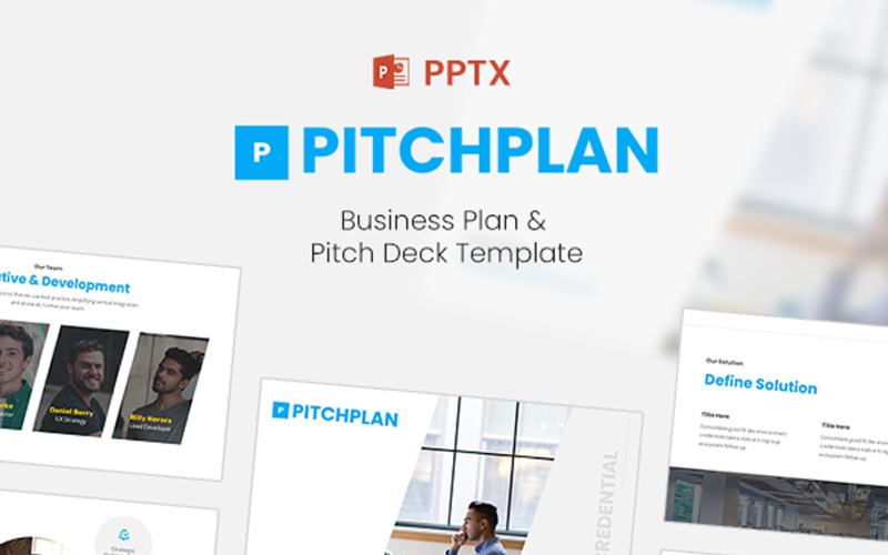PitchPlan - Business Plan & Pitch Deck Szablon PowerPoint