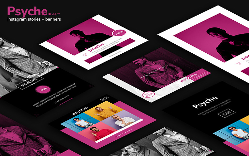 Psiche Vol. 2 - Modello di banner PSD per social media