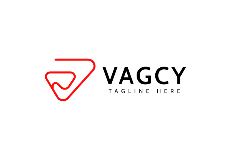 V Line - Modern Logo  Design Template