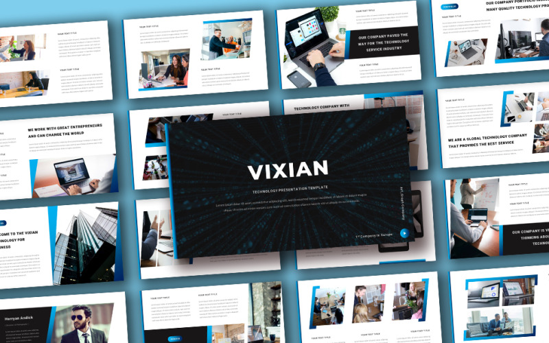 Vixian - Modèle PowerPoint de technologie d'entreprise