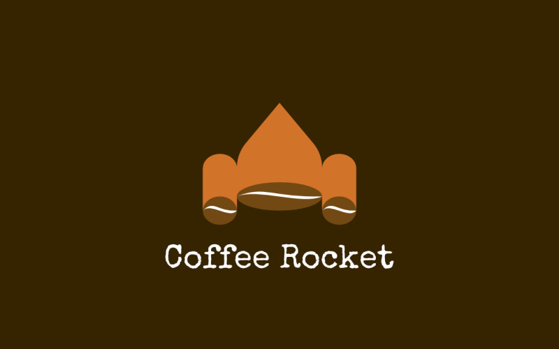 Coffee Rocket Logo Design Template