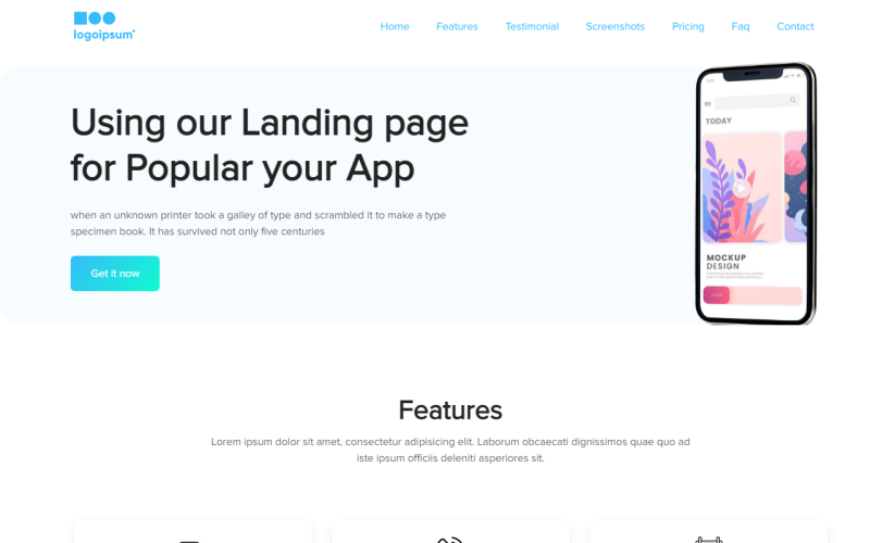 GrocLand - aplikace a kancelář zdarma moderní HTML vstupní stránka šablony